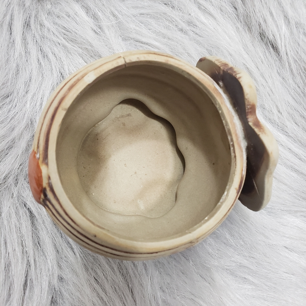 Clay pottery cat plant container / planter - Picture 5 of 11